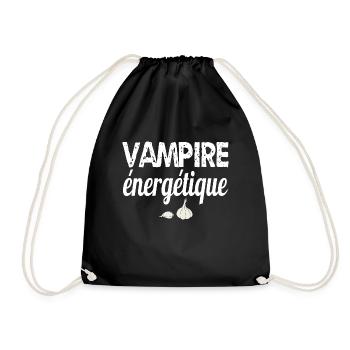 energy vampire - Drawstring Bag - black - Front