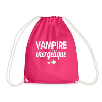 energy vampire - Drawstring Bag - fuchsia - Front