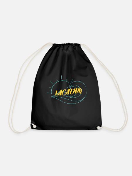 Ready for a holiday? - Drawstring Bag - black
