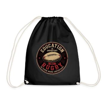 Rugby, Rugby Sport, Rugby Humor - Drawstring Bag - black - Front