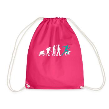 Evolution Running Jogger Doggie Dog Master - Drawstring Bag - fuchsia - Front