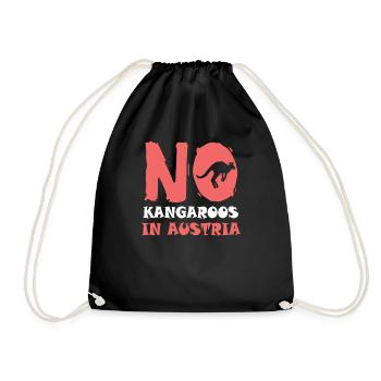 Pas de kangourous en Autriche - Sac de sport léger - noir - Devant