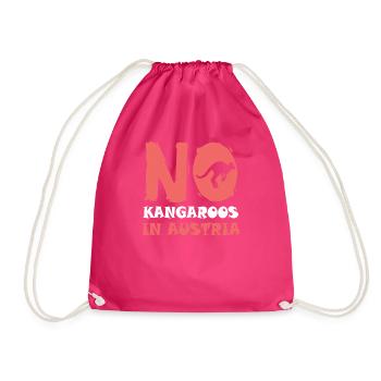 No Kangaroos in Austria - Turnbeutel - Fuchsia - Vorne