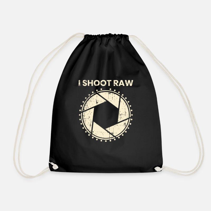 I Shoot raw - Turnbeutel - Schwarz
