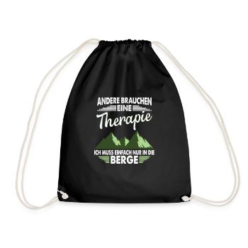 Therapy mountains - Drawstring Bag - black - Front