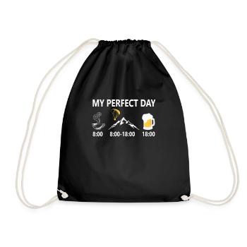 Cadeau café café parapente parapente - Sac de sport léger - noir - Devant