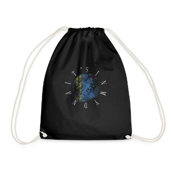 Es ist in meinem Dna Aruba Flaggen-Vintagen Aruban Geschenk - Turnbeutel - Schwarz - Vorne