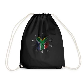 C'est dans mon ADN Afrique du Sud Drapeau Vintage Africain - Sac de sport léger - noir - Devant