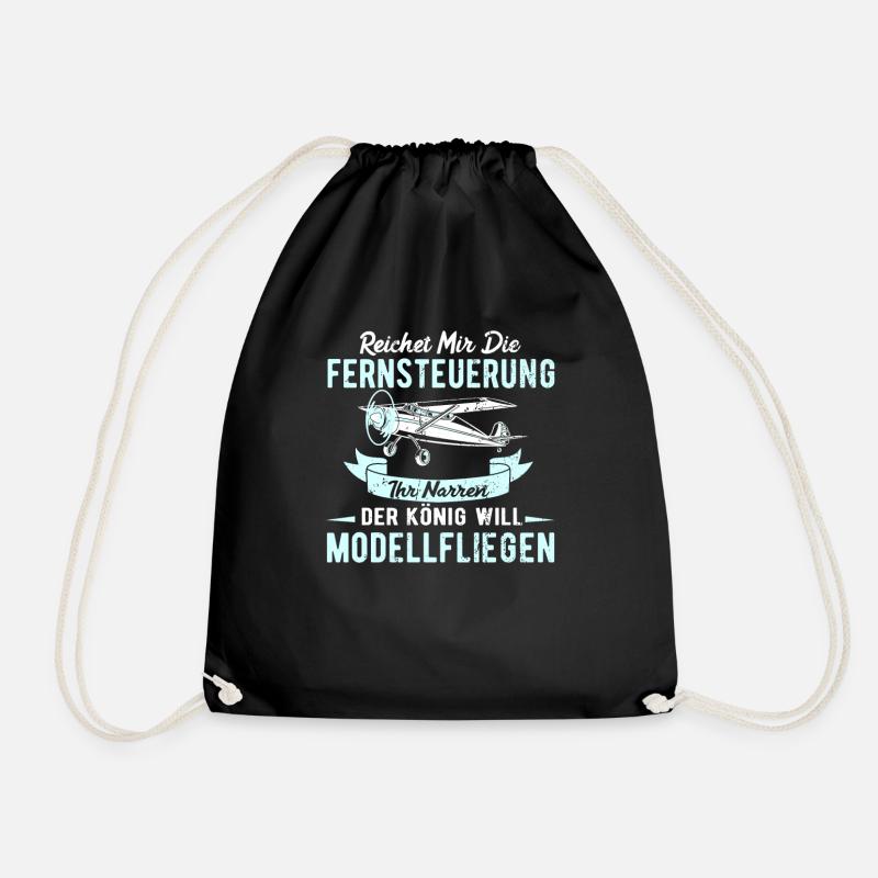 Modellflieger Reichet mir die Fernsteuerung Pilot - Turnbeutel - Schwarz