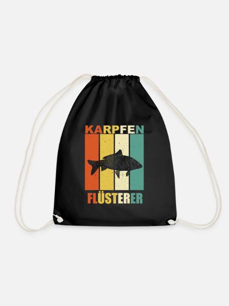 Karpfen Flüsterer - Turnbeutel - Schwarz