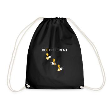 Bee different - Drawstring Bag - black - Front