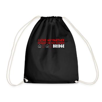 J'aime mon partenaire factice ou aucun pont factice - Sac de sport léger - noir - Devant