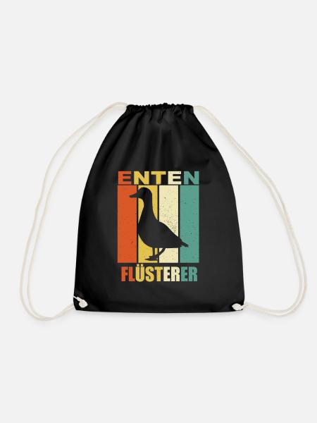 Enten Flüsterer - Entenflüsterer - Turnbeutel - Schwarz