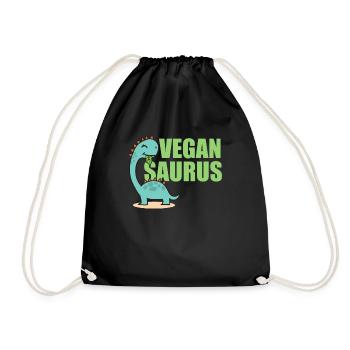 Vegan Saurus - Turnbeutel - Schwarz - Vorne