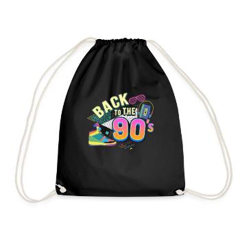Back To The 90´s - Turnbeutel - Schwarz - Vorne