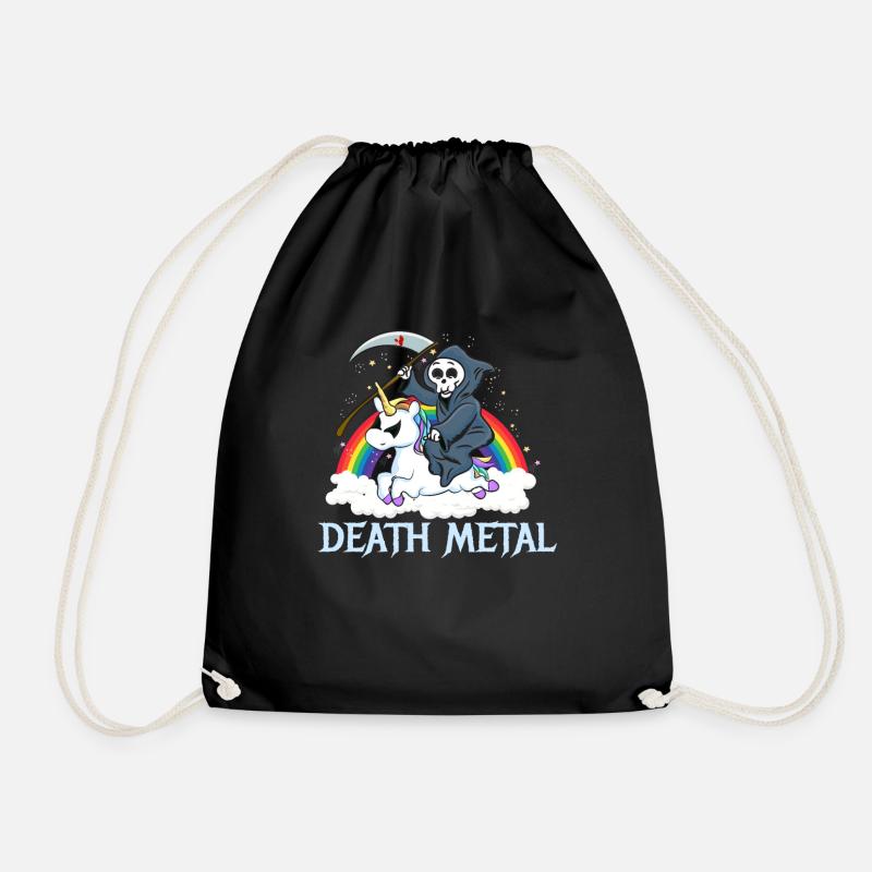 Death Metal Einhorn - Turnbeutel - Schwarz