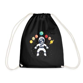 C'est mon 5e anniversaire astronaute 5 ans dans l'espace - Sac de sport léger - noir - Devant
