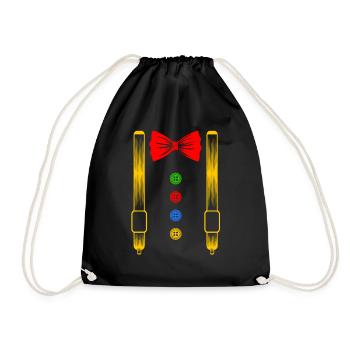 Clown costume clown carnival carnival costume - Drawstring Bag - black - Front