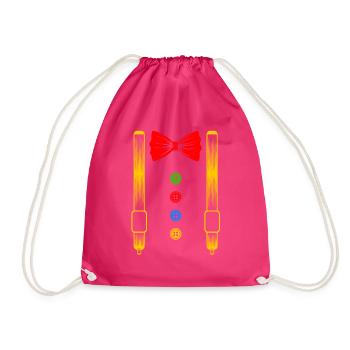 Clown costume clown carnival carnival costume - Drawstring Bag - fuchsia - Front