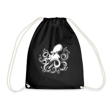 Fléchette jouer poulpe poulpe fléchettes joueur de fléchettes - Sac de sport léger - noir - Devant