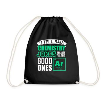 Je dis de mauvaises blagues de chimie parce que tout bon argon - Sac de sport léger - noir - Devant