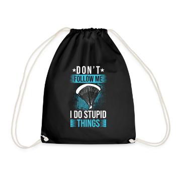 Ne me suis pas, je fais des choses stupides en parapente - Sac de sport léger - noir - Devant