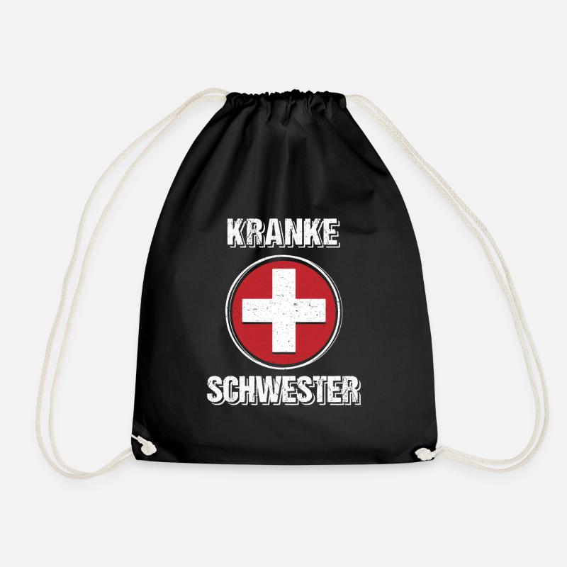 Kranke Schwester Krankenschwester Geschenk - Turnbeutel - Schwarz