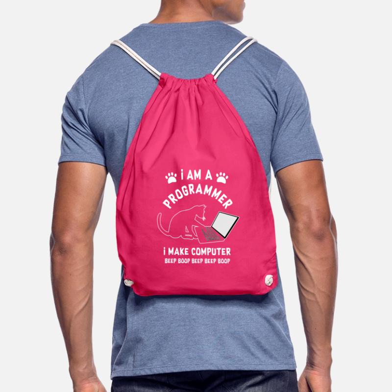 Programmer Cat Programmierer Computer Katze Turnbeutel