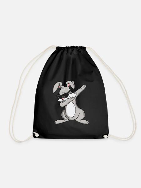 Dabbing Hase Sonnenbrille Osterhase Cool Geschenk - Turnbeutel - Schwarz