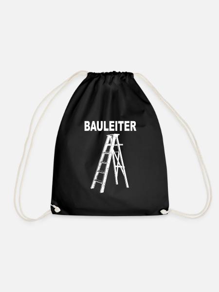 Bauleiter Baustellen Geschenk für die Baustelle - Turnbeutel - Schwarz
