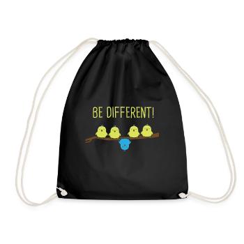 Be different ondulation oiseau - Sac de sport léger - noir - Devant