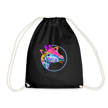 Girafe amour motif tache costume vintage rétro - Sac de sport léger - noir - Devant
