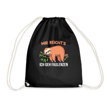 It's enough I'm lazing around sloth loafers - Drawstring Bag - black - Front