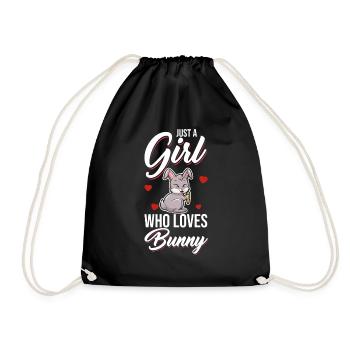 Juste une fille qui aime Bunny Rabbit Rabbit - Sac de sport léger - noir - Devant