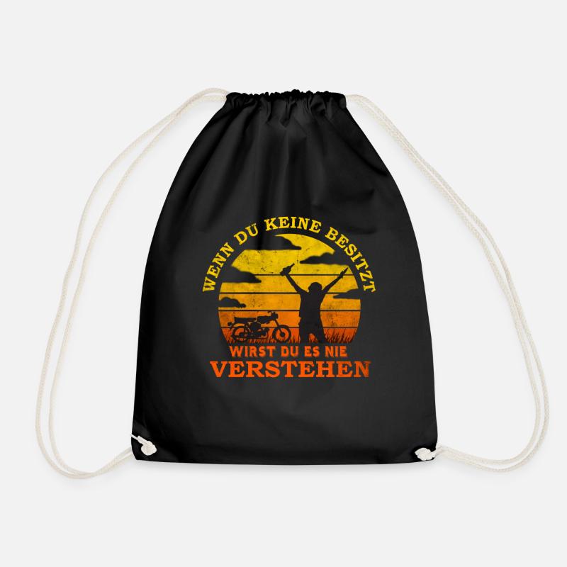 Moped S-51 Simson Ossi Zweitakt Simsonfan Geschenk - Turnbeutel - Schwarz