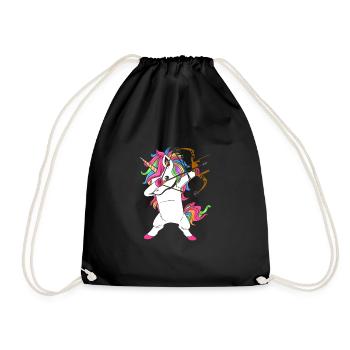 Tir à l'arc de licorne tamponnant - Sac de sport léger - noir - Devant