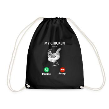 Mon poulet appelle mon poulet appelle un producteur de poulet - Sac de sport léger - noir - Devant