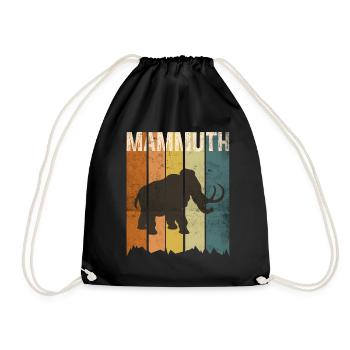 Cadeau animal mammouth vintage coucher de soleil - Sac de sport léger - noir - Devant