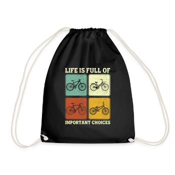 La vie des roues de bicyclette regorge de choix importants - Sac de sport léger - noir - Devant