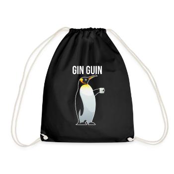 Gin Guin Penguin Gin Bartender Gin cadeau - Sac de sport léger - noir - Devant