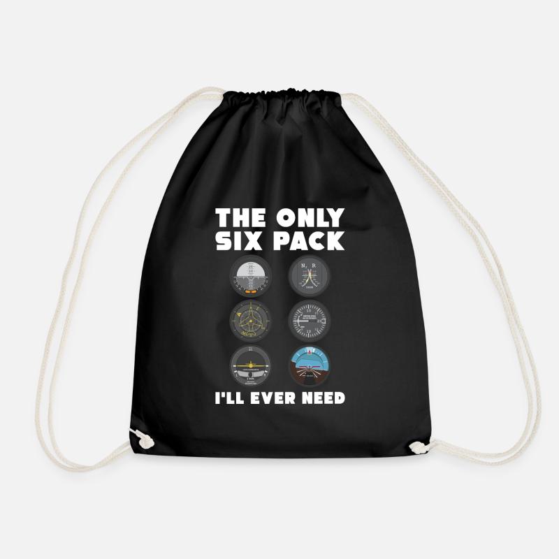 The only Sixpack i will ever need Cockpit Pilot - Turnbeutel - Schwarz