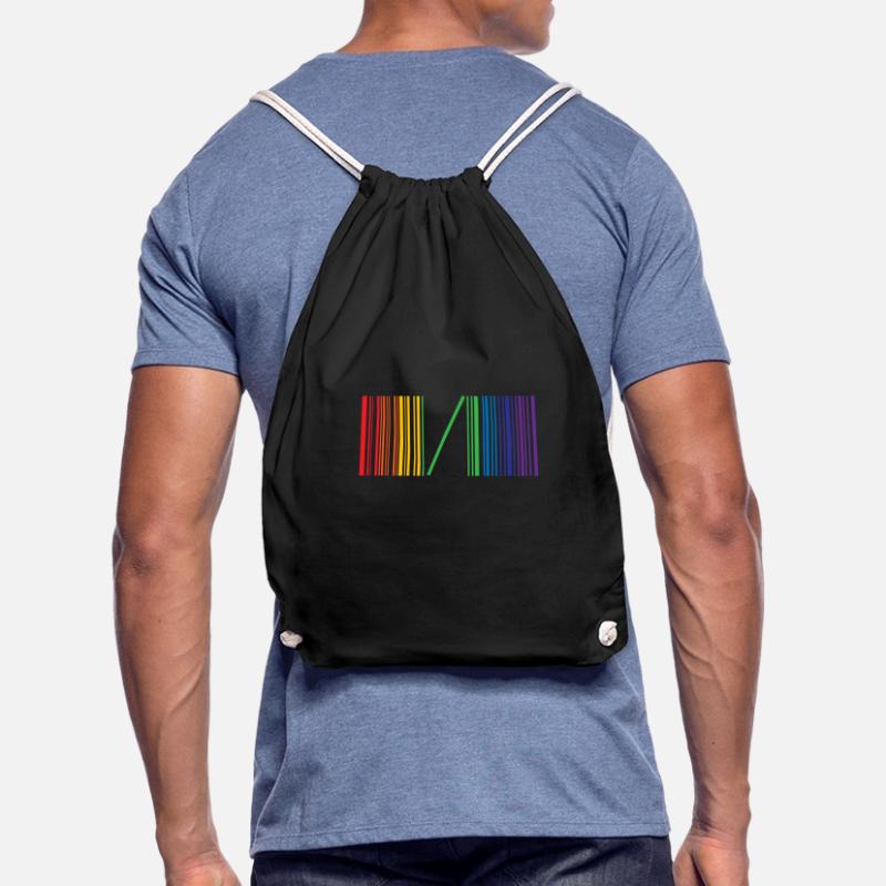 Be Different Gay Pride Barcode Strichcode Rainbow Turnbeutel