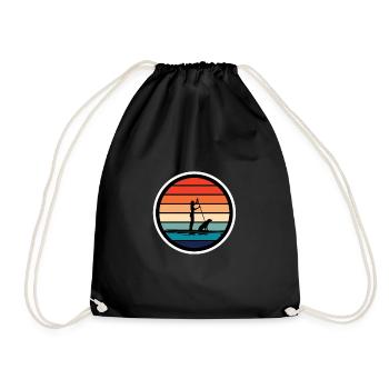 Stand Up Paddle chien propriétaire chiens femme SUP - Sac de sport léger - noir - Devant