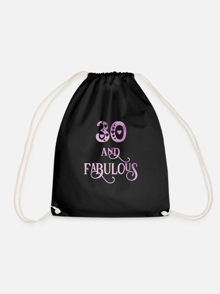 Femmes 30 ans et fabuleux 30e anniversaire - Sac de sport léger - noir
