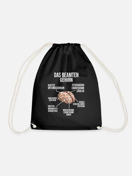 Beamter Gehirn Beamte Beruf Beamten Geschenk - Turnbeutel - Schwarz