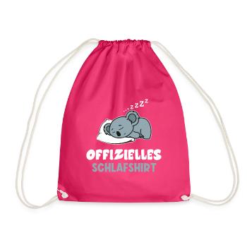 Offizielles Schlafshirt Koala Bär Coala Chiller - Turnbeutel - Fuchsia - Vorne