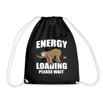 Energy Invites Sloth Sloth Chiller Gift - Drawstring Bag - black - Front