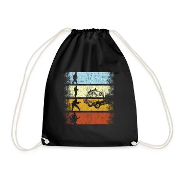 Pompier pompier rétro - Sac de sport léger - noir - Devant