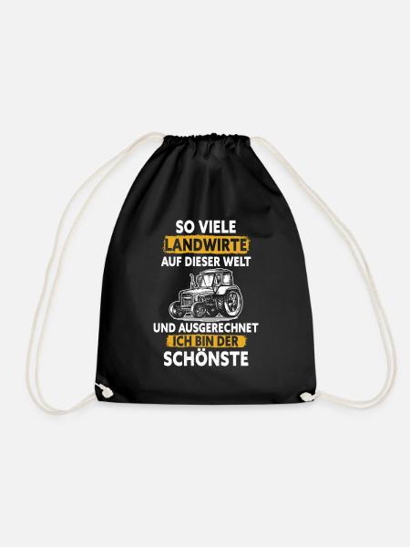 So viele Landwirte und ich bin der Schönste - Turnbeutel - Schwarz