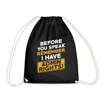 Administrator Computer Scientist Programmer Admin - Drawstring Bag - black - Front